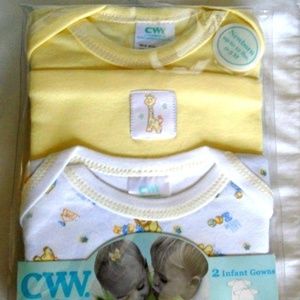 COPY - Vintage rare 2 carter's infant baby boy girl soft comfy gowns